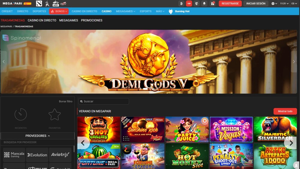 Megapari tragaperras