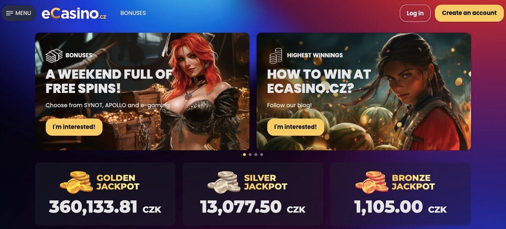eCasino homepage