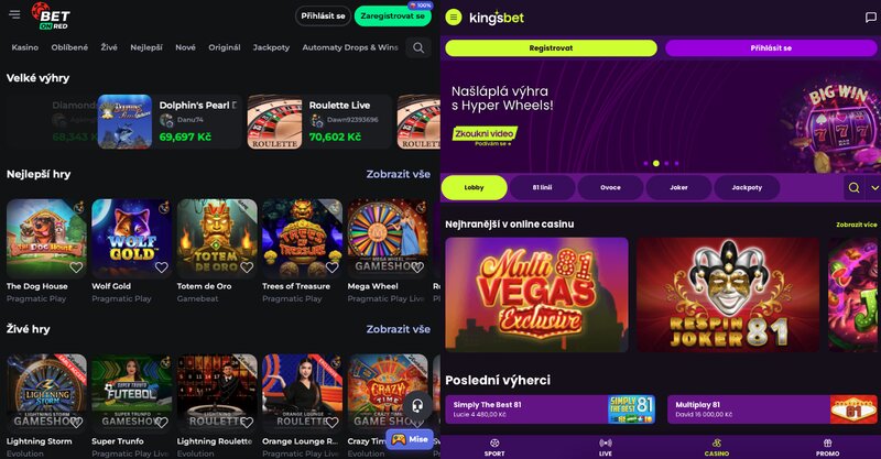 Důvody, proč je casino BetOnRed lepší než casino Kingsbet