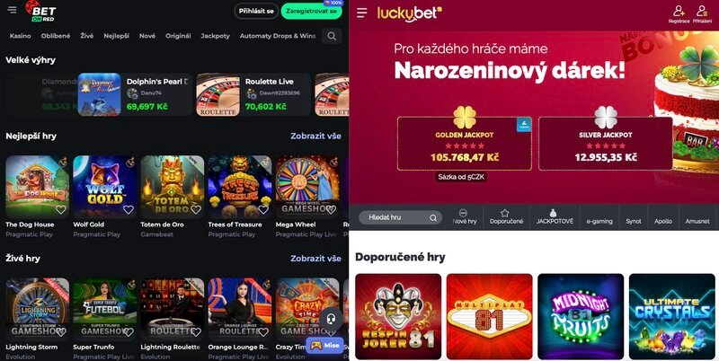 Důvody, proč je casino BetOnRed lepší než casino LuckyBet