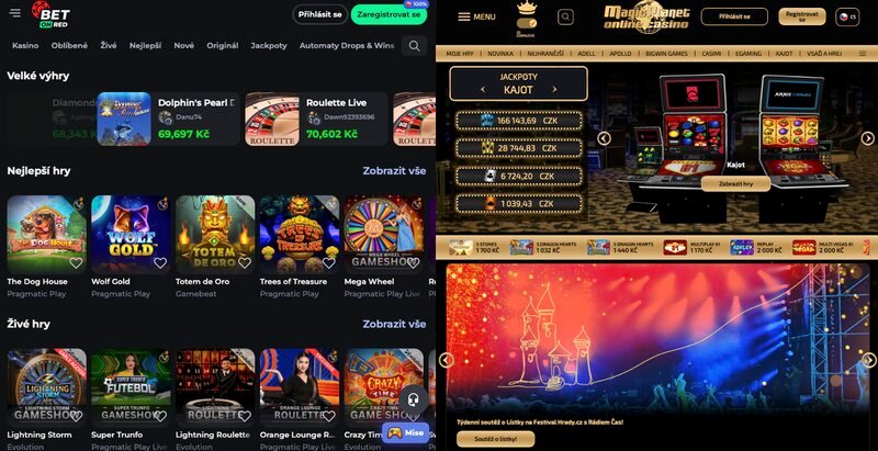 Důvody, proč je casino BetOnRed lepší než casino Magic Planet