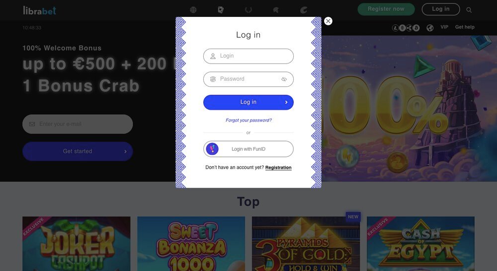 LibraBet login