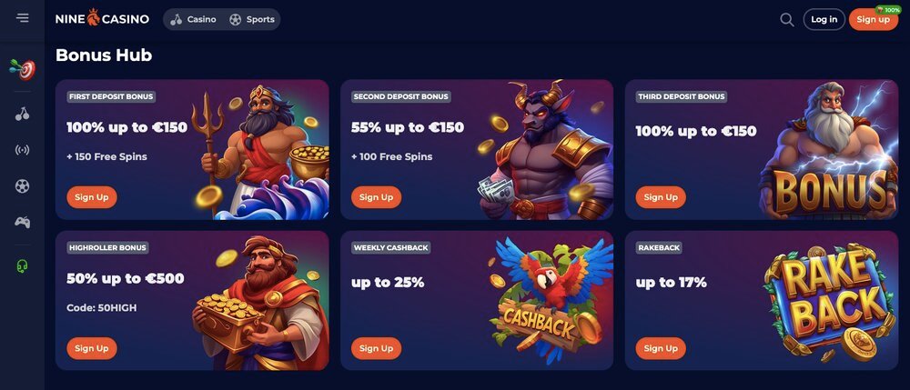 NineCasino Bonus Hub