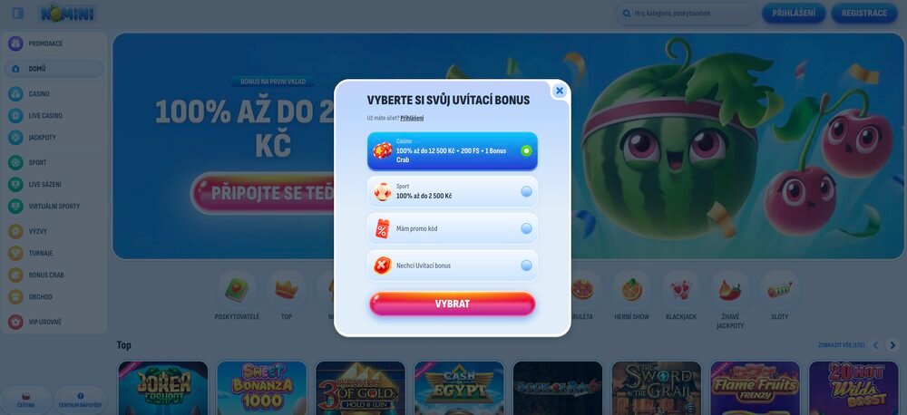 Registrace v Nomini