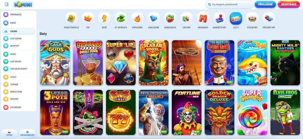 Výherní automaty v casinu Nomini
