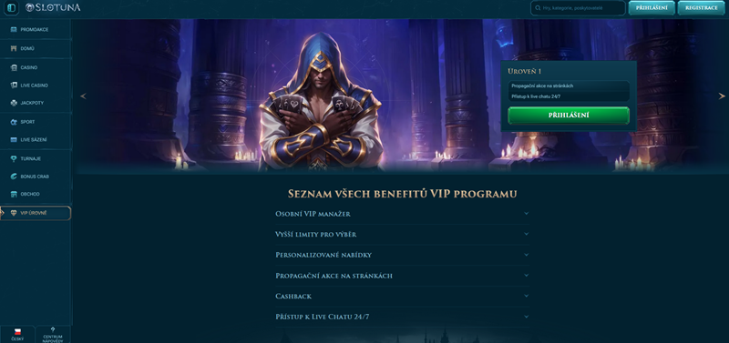 Slotuna VIP program