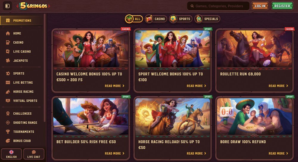 5gringos bonuses