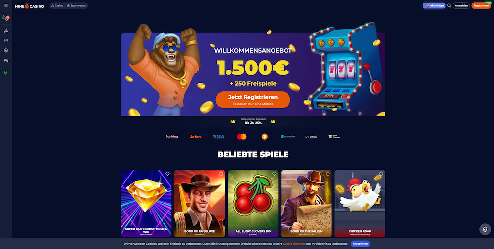 21262 Nine casino Wilkommensangebot