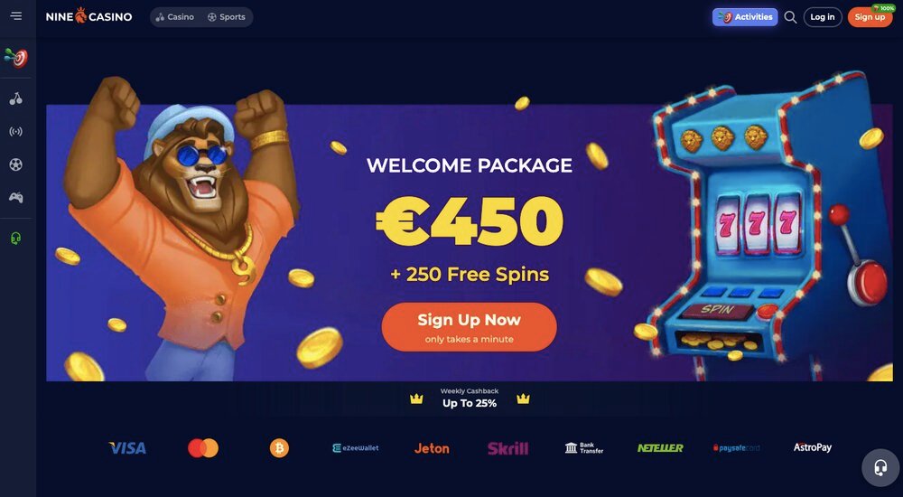 NineCasino Welcome Package