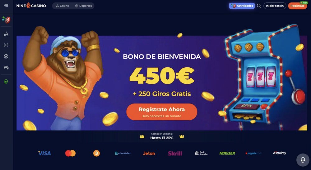 NineCasino Consigue bonos