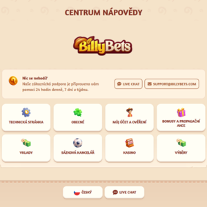 BillyBets kontakt