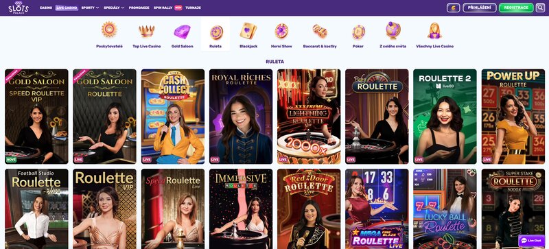 Ruleta v casinu SlotsPalace