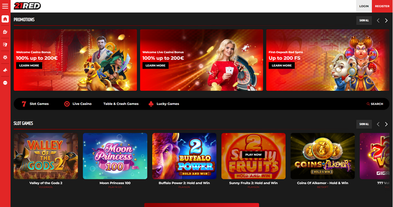 21Red casino