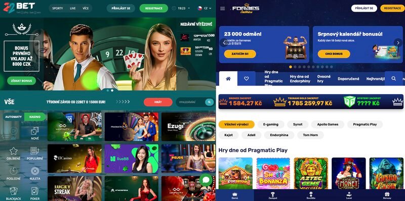 Důvody, proč je 22BET lepší než Forbes Casino