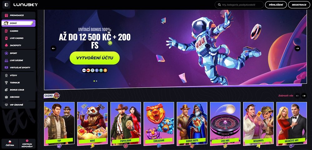 LunuBet casino náhled