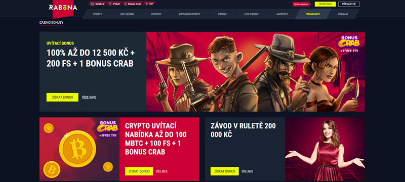 Rabona Nejlepší bonusy v casinu