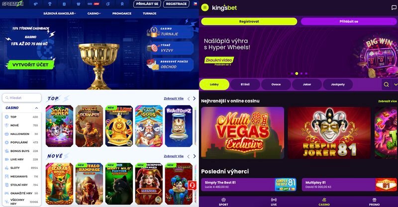 Důvody, proč je casino Sportaza lepší než casino Kingsbet