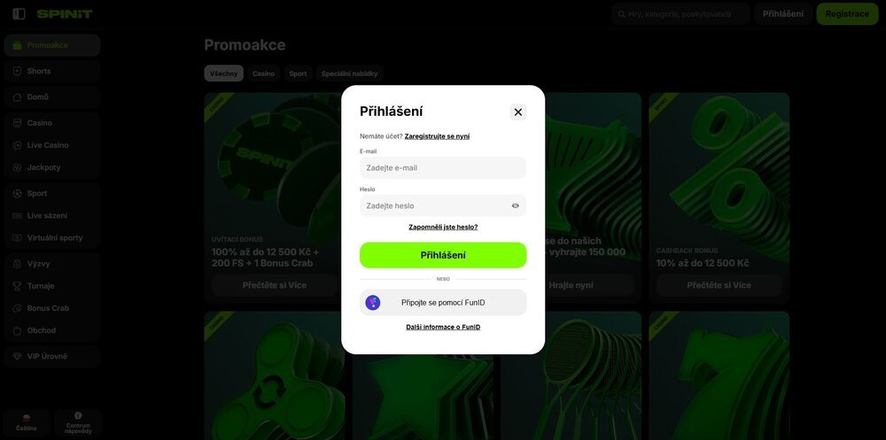 spinit přihlášení