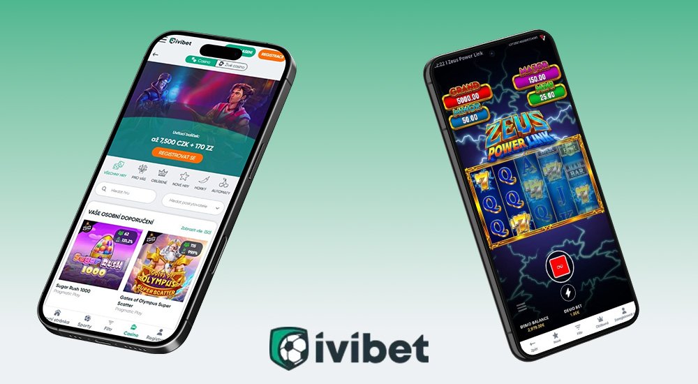 Preview of the responsive interface of the Ivibet online casino and sportsbook website