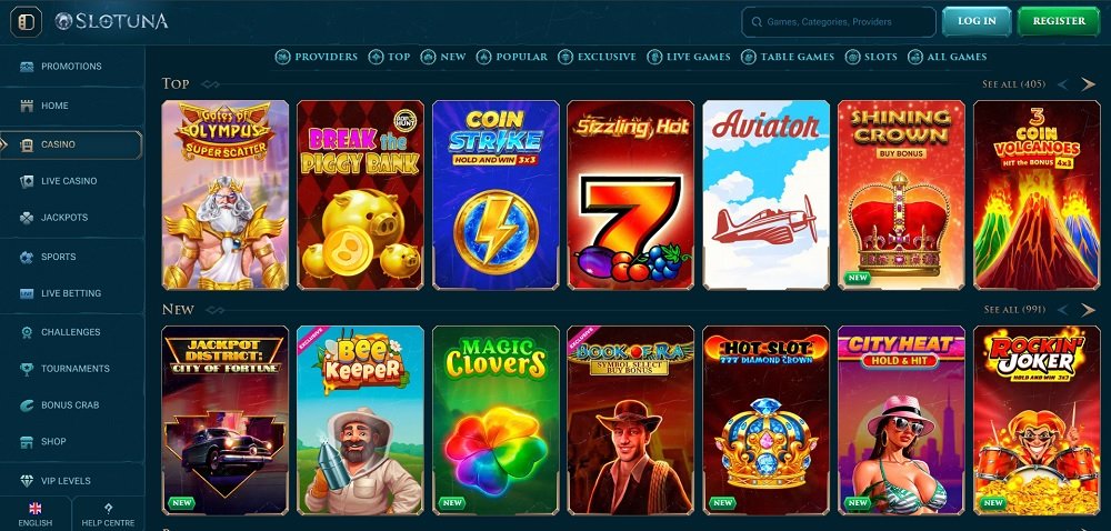 Slotuna top slots