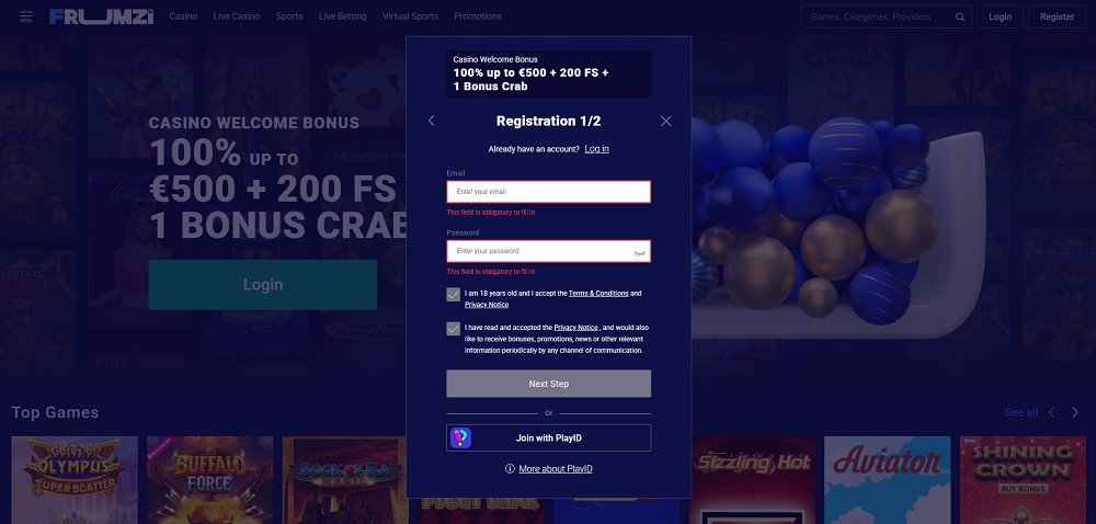 Frumzi registration