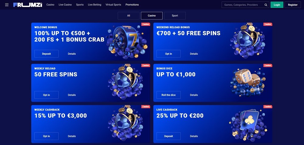 Frumzi free spins