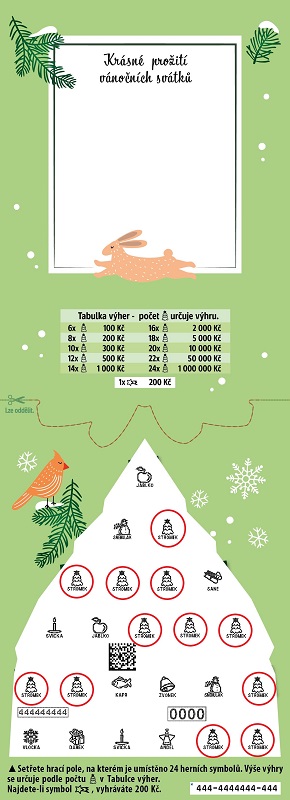 Stírací los Vánoční přání logo foto 1