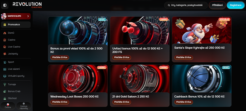 Revolution Casino bonusy 