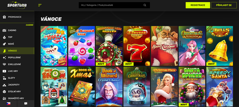 Sportuna vánoční automaty