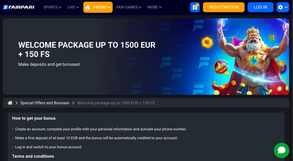 FairPari Welcome Bonus