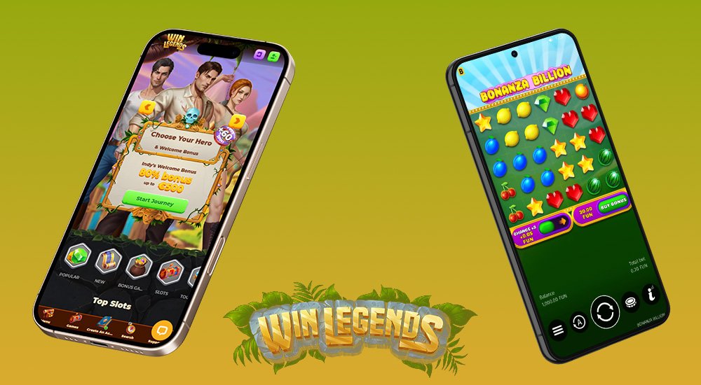 Náhled mobilního rozhraní v online casinu WinLegends