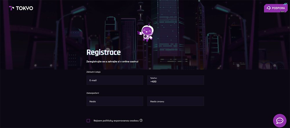 Tokyo casino registrace [Kompletní návod na založení nového účtu]