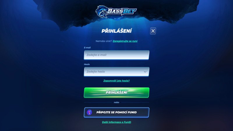 BassBet casino login náhled