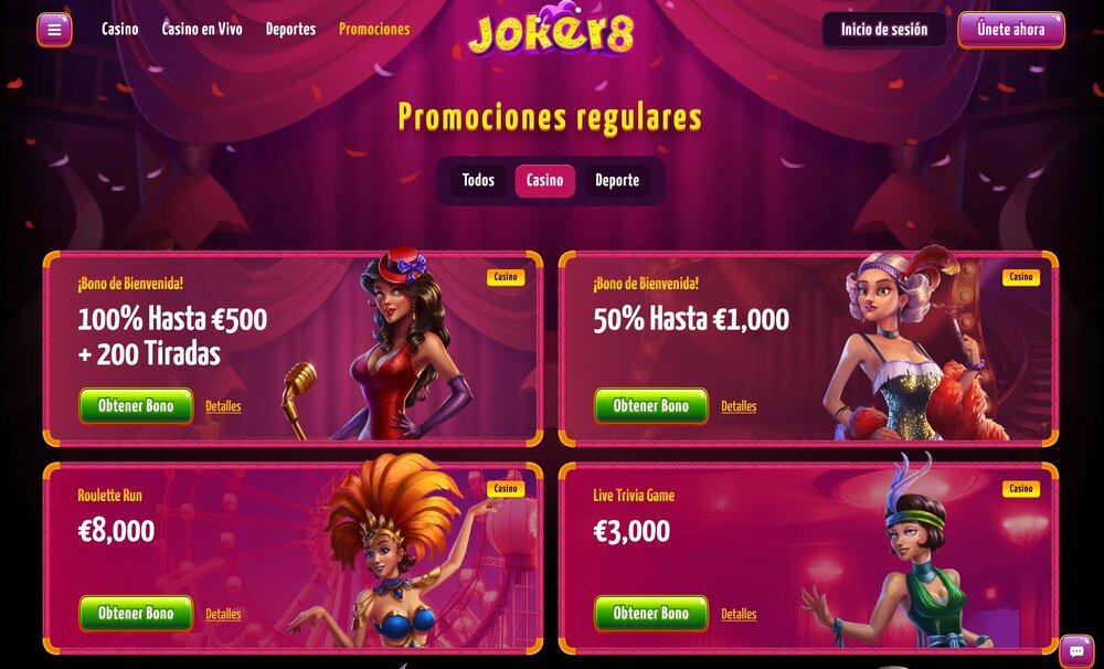 Joker8 código promocional