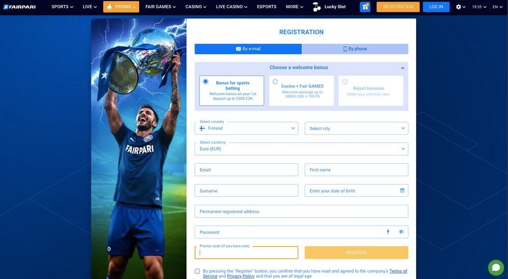 FairPari promo code registration