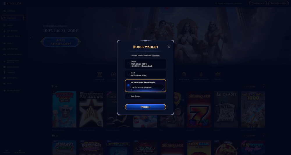 41648 Cazeus Promo Code
