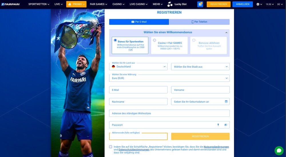 FairPari spielkasino Promo Code