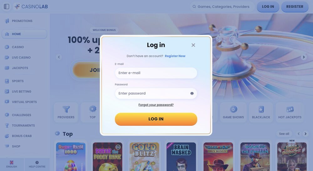 CasinoLab login