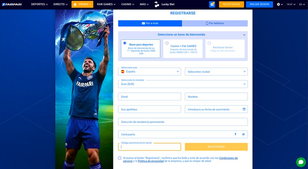 FairPari Código promocional