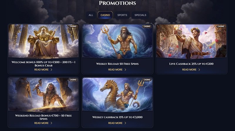 Cazeus casino promotions en