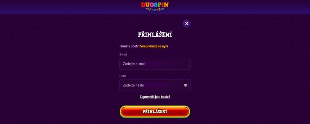 Přihlášení do Duospin