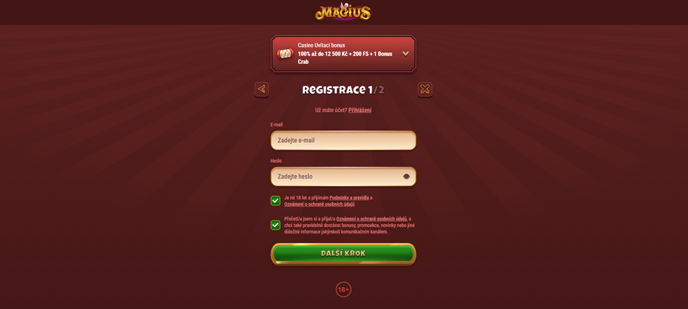 Magius registrace