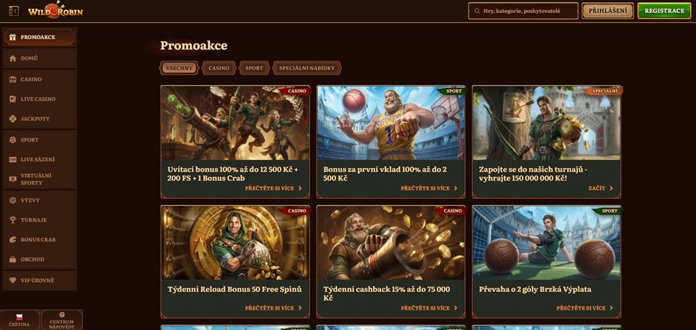Bonus offers at Wild Robin