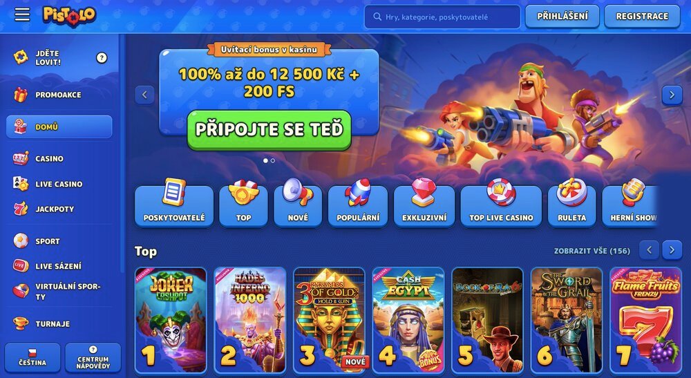 Pistolo náhled webu