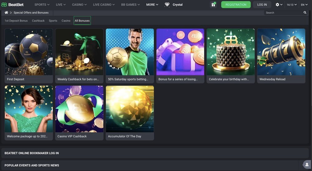 BeatBet bonuses