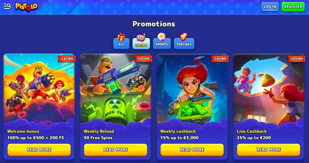 Pistolo free spins