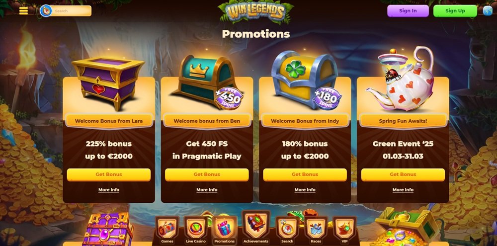 WinLegends no deposit bonus