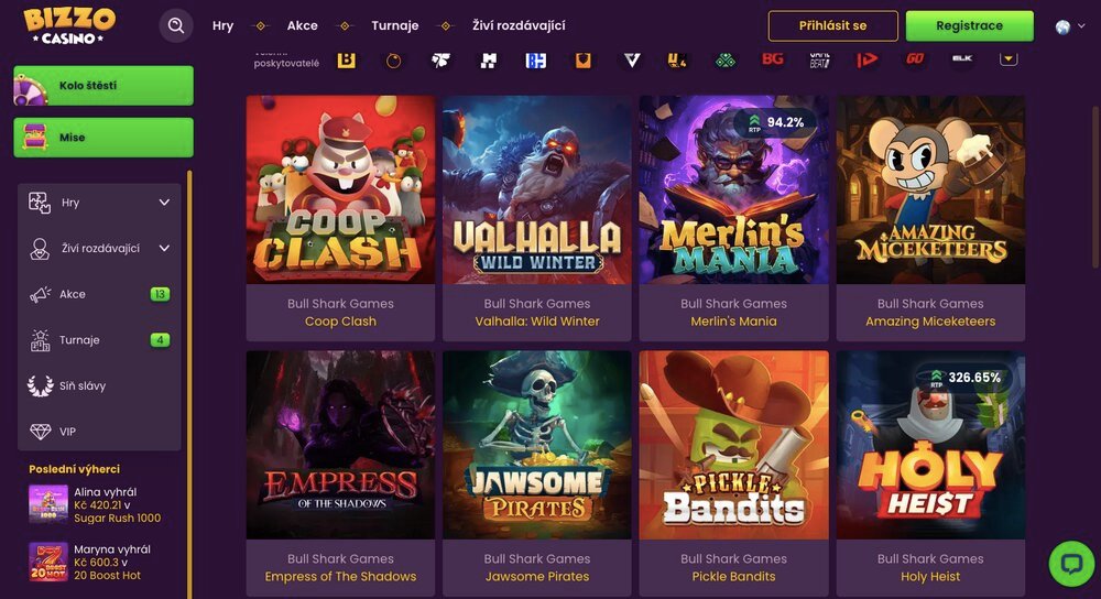 Bullshark Games v Bizzo Casino