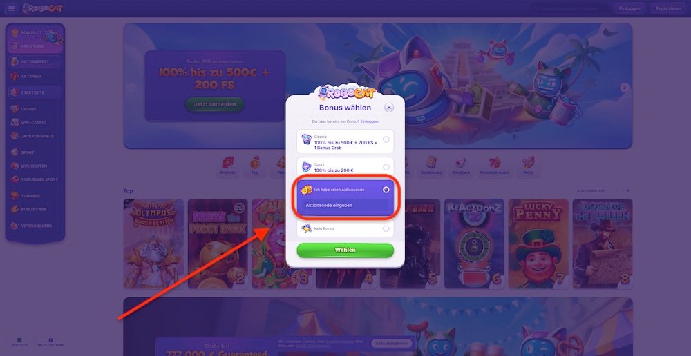 Robocat Promo-Code