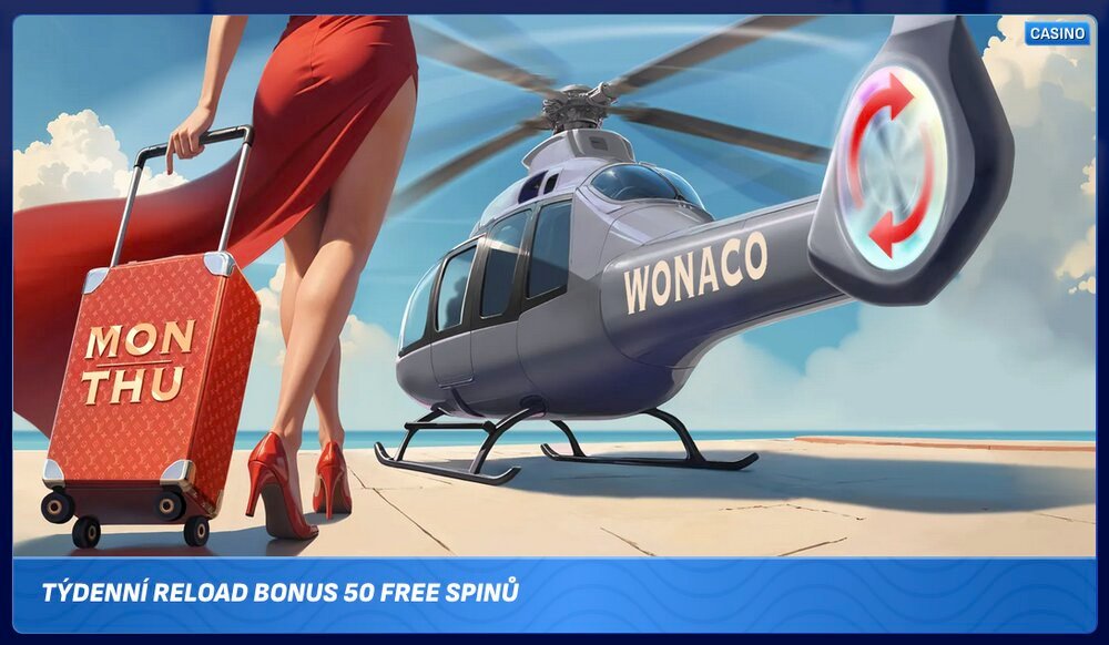 Wonaco – Bono de recarga semanal 50 giros gratis